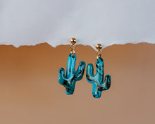Load image into Gallery viewer, Turquoise Medium Saguaros

