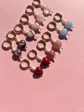 Load image into Gallery viewer, Gemstone Heart Huggies

