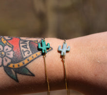 Load image into Gallery viewer, Adjustable Saguaro Bracelet (gold and silver available)

