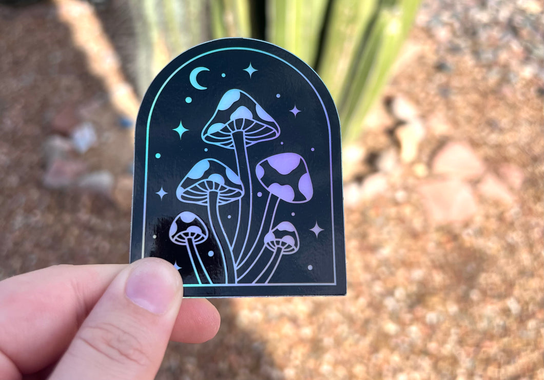Reflective Mushroom Sticker