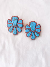 Load image into Gallery viewer, Freya Statement Studs- Terra Cotta/Turquoise
