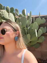 Load image into Gallery viewer, Freya Statement Studs- Terra Cotta/Turquoise
